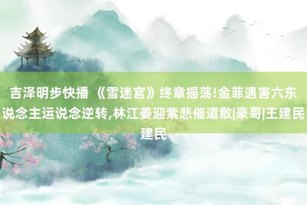 吉泽明步快播 《雪迷宫》终章摇荡!金菲遇害六东说念主运说念逆转，林江姜迎紫悲催遣散|豪哥|王建民