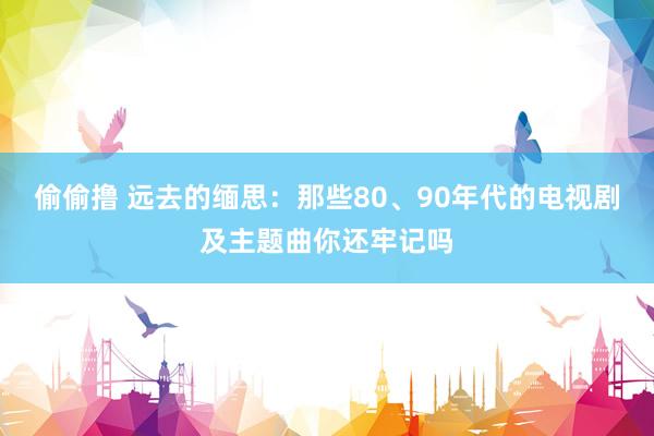 偷偷撸 远去的缅思：那些80、90年代的电视剧及主题曲你还牢记吗