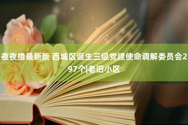 夜夜撸最新版 西城区诞生三级党建使命调解委员会297个|老旧小区