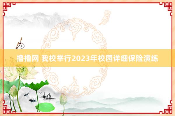 撸撸网 我校举行2023年校园详细保险演练