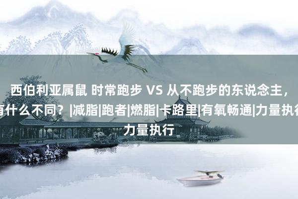 西伯利亚属鼠 时常跑步 VS 从不跑步的东说念主，有什么不同？|减脂|跑者|燃脂|卡路里|有氧畅通|力量执行